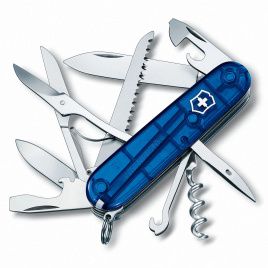 Нож складной Victorinox Huntsman Translucent Blue 1.3713.T, 70 мм, синий
