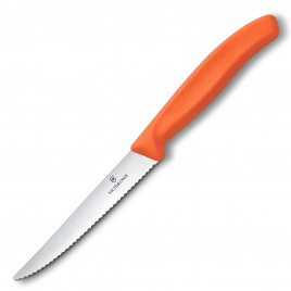 Нож кухонный для стейка Victorinox 6.7239.C1, 110 мм, оранжевый