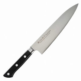 Нож кухонный шеф Satake Stainless Bolster 802-789, 210 мм,  черный