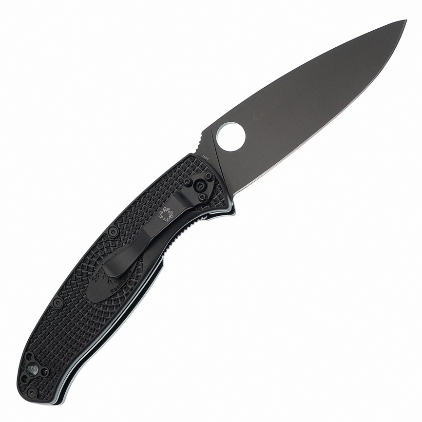 Нож складной  Spyderco Resilience Lightweight 142PBBK, 108 мм, чёрный фото 2
