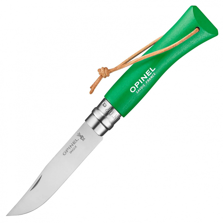 Нож складной Opinel 7 Trekking Colored 002210, 80 мм, зеленый фото 1