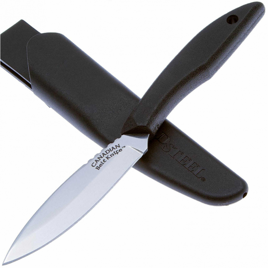 Нож туристический Cold Steel Canadian Belt Knife 20CBL, 102 мм, черный фото 5