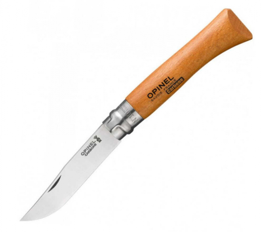 Нож складной Opinel 10 Tradition Carbone 113100, 100 мм, бук фото 1