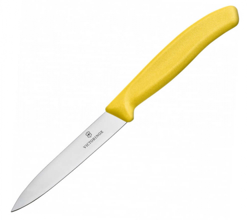 Нож кухонный овощной Victorinox 6.7706.L118, 100 мм,  желтый фото 1