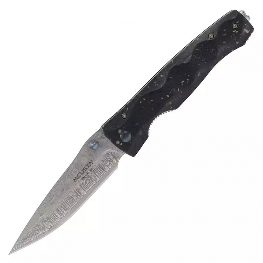 Нож складной Mcusta Tactility Elite Damascus MC-0123D, 94 мм, черный фото 1