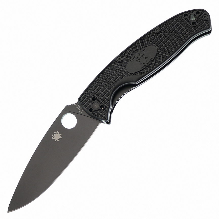 Нож складной  Spyderco Resilience Lightweight 142PBBK, 108 мм, чёрный фото 1