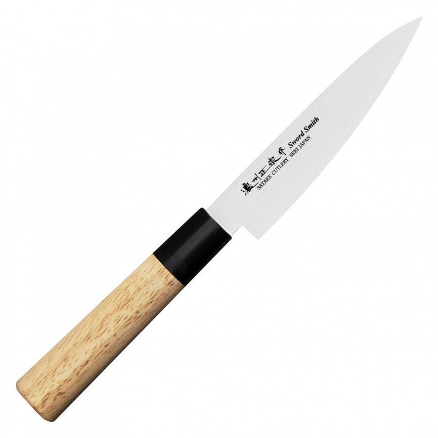 Нож кухонный универсальный Satake Misaki 807-715, 120 мм, дерево фото 1