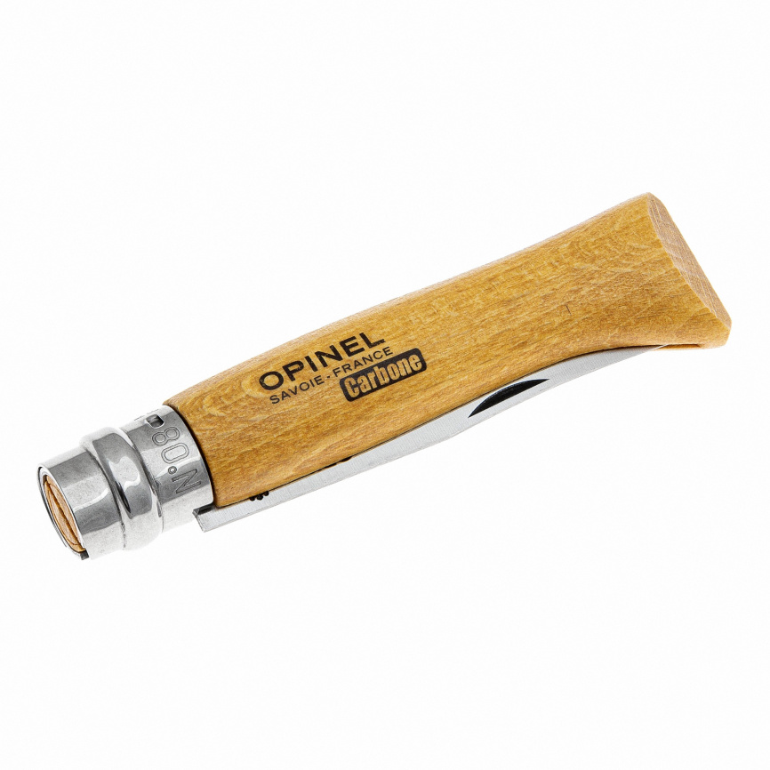 Нож складной Opinel 8 Tradition Carbone 113080, 85 мм, бук фото 4