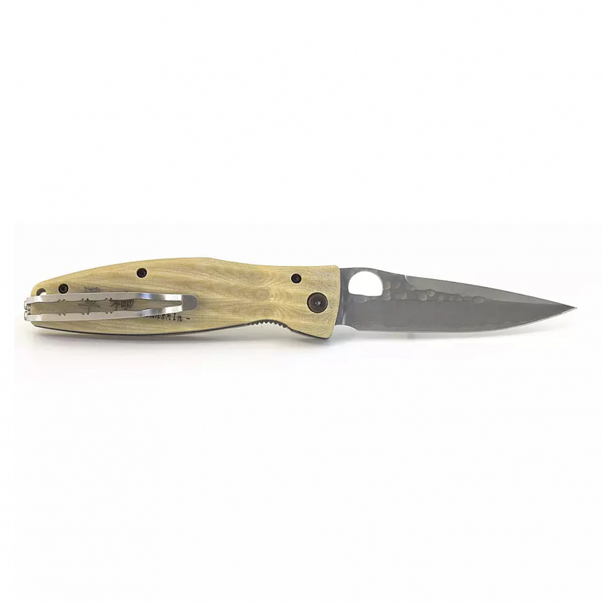 Нож складной Mcusta Senguoku Kenshin Uesugi SPG2 MC-0185G, 95 мм, бежевый фото 3