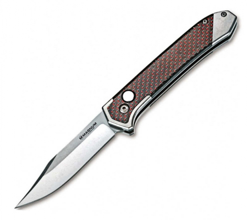 Нож складной Boker Rubico Auto 01SC054, 85 мм, carbon фото 1