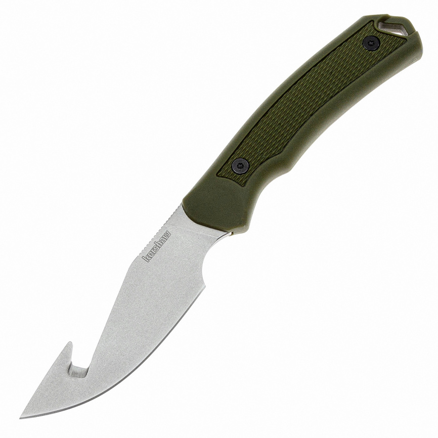 Нож туристический Kershaw Deschutes Skinner Gut Hook 1883GH, 99 мм, зеленый фото 1