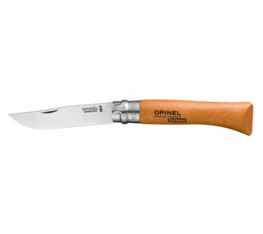 Нож складной Opinel 10 Tradition Carbone 113100, 100 мм, бук фото 2